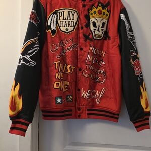 Reason Work Hard Varsity Jacket.